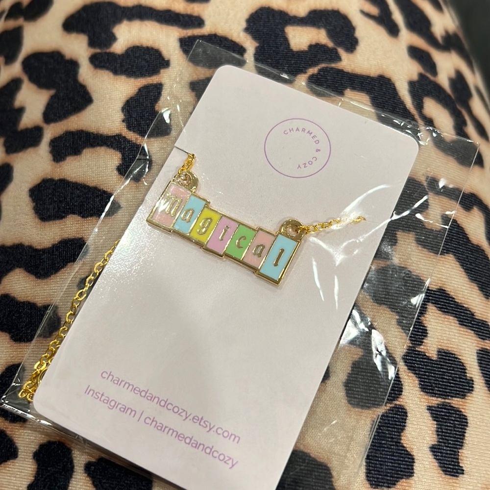 Magical enamel necklace